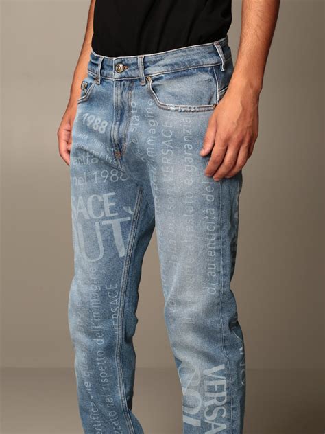 versace men denim jeans.